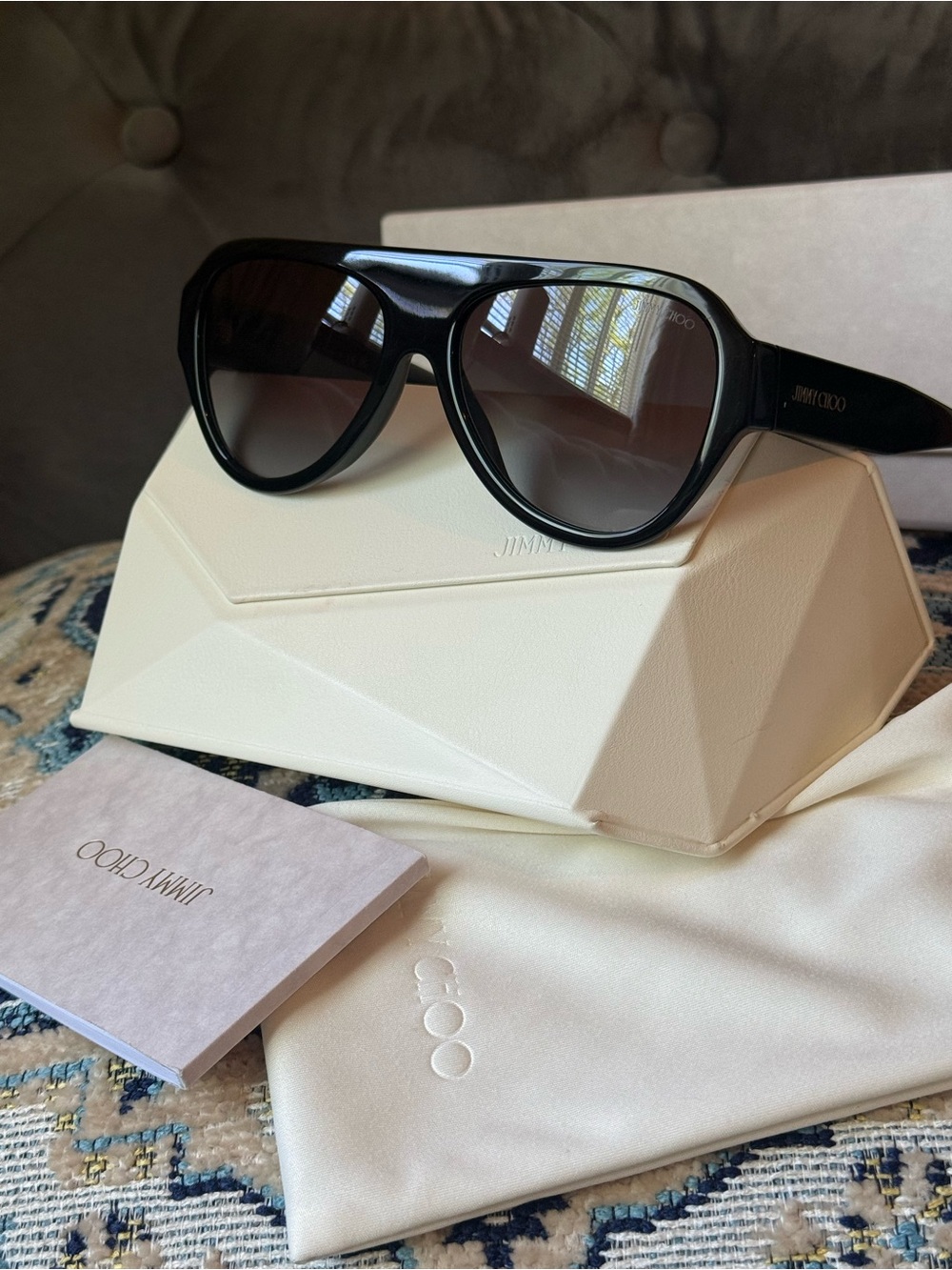 🔥NWT Jimmy Choo Eyewear Aviator Frame Sunglasses🔥